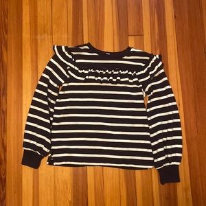 Girls’ ruffle-trimmed sweatshirt